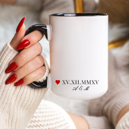 ローマカスタム数字の記念日 マグカップ
