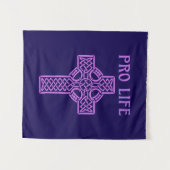 ローマカトリックのプロライフクロスウォールタペストリー タペストリー (正面(横))