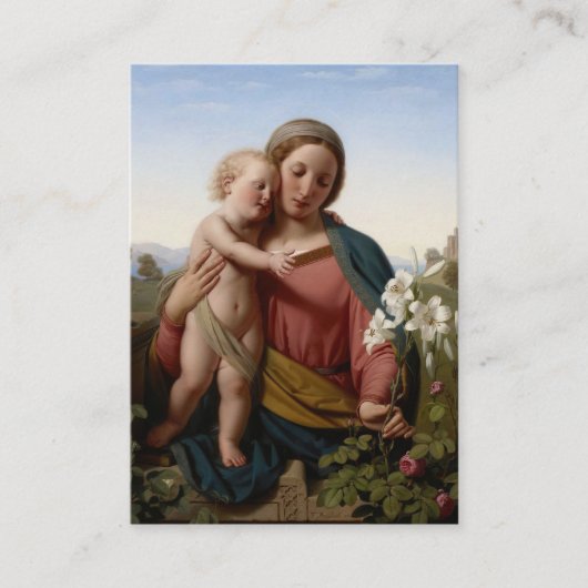 ローマカトリック妊娠祈りの言葉カード プレイスカード (正面)