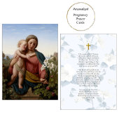 ローマカトリック妊娠祈りの言葉カード プレイスカード
