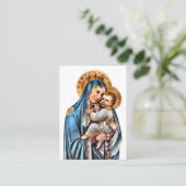 ローマカトリック妊娠祈りの言葉カード プレイスカード (スタンド正面)