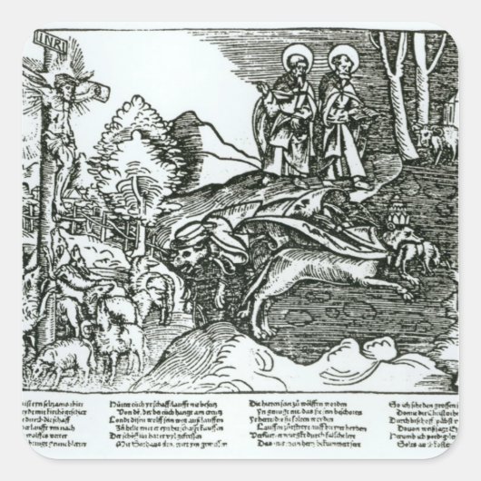 ローマカトリック教とルター教が対照的に スクエアシール (正面)