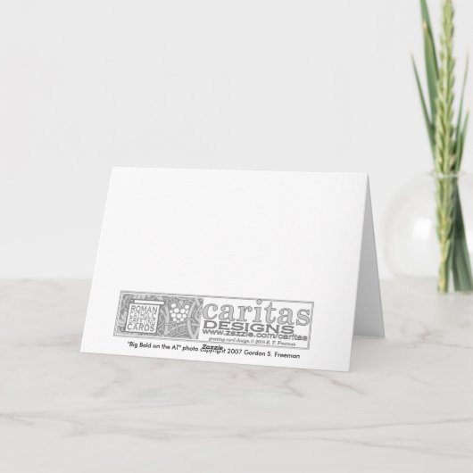 ローマカトリック教の旧約聖書の悔やみや弔慰カード カード (裏面)