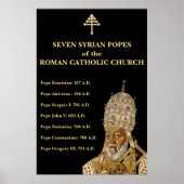 ローマカトリック教会の7人のシリア教皇 ポスター (正面)