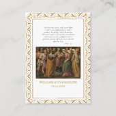 ローマカトリック結婚スの写真祈りの言葉カード プレイスカード (正面)