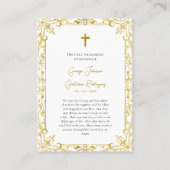 ローマカトリック結婚ス祈りの言葉カード プレイスカード (裏面)