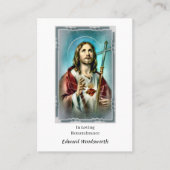 ローマカトリック記念写真祈りの言葉カード プレイスカード (正面)