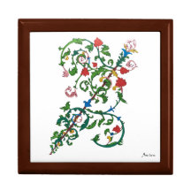 ローマカラフルオーナメント木製宝石箱