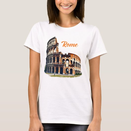 ローマカリームイタリア旅行グラフィックTシャツ Tシャツ (正面)