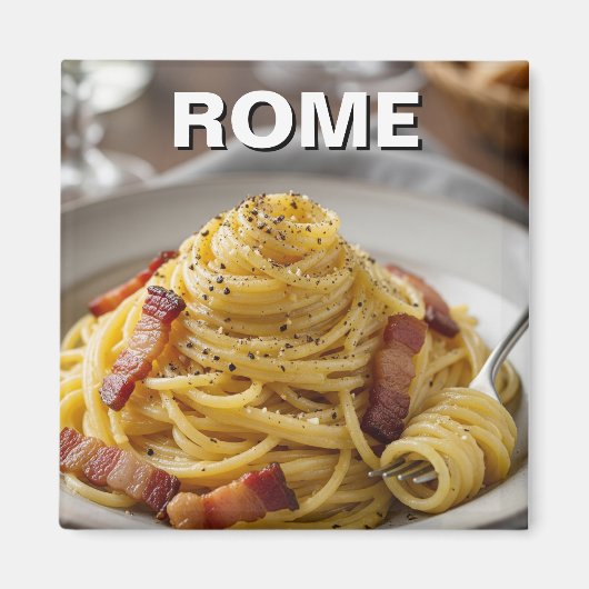 ローマカルボナーライタリアトラベル マグネット (正面)