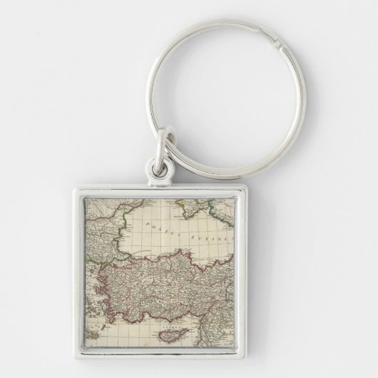ローマクラシカル地図 キーホルダー (正面)