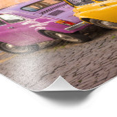 ローマクラシックイタリアンイタリアで500台の車 フォトプリント            (角)