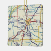 ローマグルジアヴィンテージの地図 セラミックオーナメント (左)