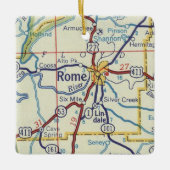 ローマグルジアヴィンテージの地図 セラミックオーナメント (正面)