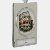 ローマコリセウムウォーター絵画カラーオーナメント シルバープレートバナーオーナメント (右)