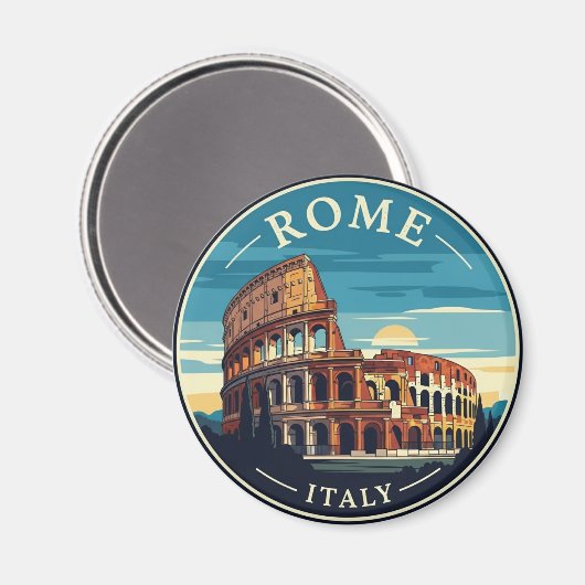 ローマコロシアムイタリア マグネット (正面/裏面)