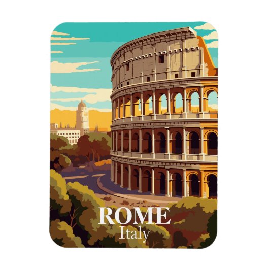 ローマコロッセウムイタリア旅行記念マグネット マグネット (縦)