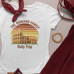 ローマコロッセオカスタムムITALYトリップサンセットウィメンズ Tシャツ