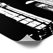 ローマコロッセオ白黒イタリアトラベルアートプリント ポスター (角)