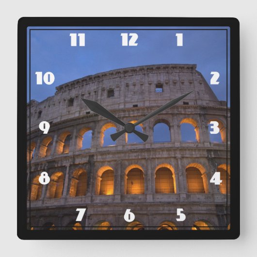 ローマコロッセオ スクエア壁時計 (正面)