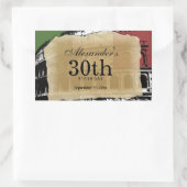 ローマコンテンポラリーのコリセウムワインラベル 長方形シール (バッグ)