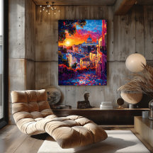 ローマシティスカイラインポスター – ヒストリックアイタリアンート