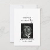 ローマシンプルカトリックの写真追悼式 サンキューカード (正面)