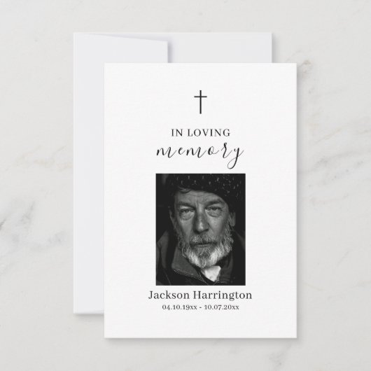 ローマシンプルカトリックの写真追悼式 サンキューカード (正面)