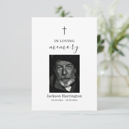 ローマシンプルカトリックの写真追悼式 サンキューカード (スタンド正面)