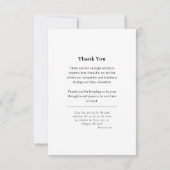 ローマシンプルカトリックの写真追悼式 サンキューカード (裏面)