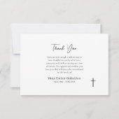 ローマシンプルカトリック記念写真 サンキューカード (裏面)