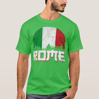 ローマスカイラインイタリア国旗 Tシャツ