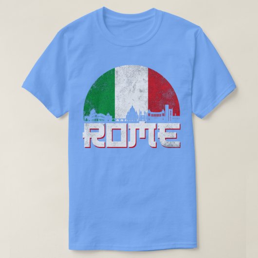 ローマスカイラインイタリア国旗 Tシャツ (デザイン正面)