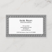 ローマスタイルブラック&ホワイト名刺 名刺 (裏面)