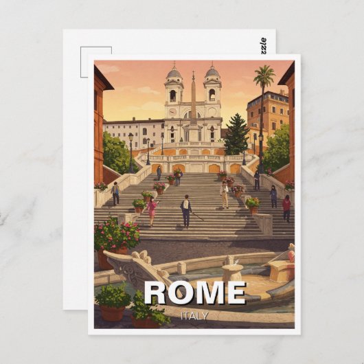 ローマステッスペインのプスイタリアトラベル ポストカード (正面/裏面)