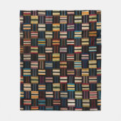 ローマストライプキルト フリースブランケット (正面)