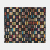 ローマストライプキルト フリースブランケット (正面(横))