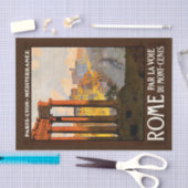 ローマトラベルポスターデクページティッシュペーパー 薄葉紙 (クラフト)