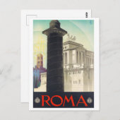 ローマトラヤンズコラムイタリアヴィンテージ旅行 ポストカード (正面/裏面)