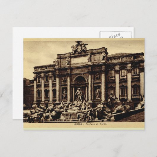ローマトレヴィファウンテン ポストカード (正面/裏面)