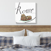 ローマハンドレタッドデザイン キャンバスプリント (インサイチュ (寝室))