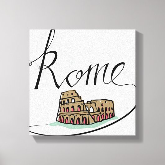 ローマハンドレタッドデザイン キャンバスプリント (正面)