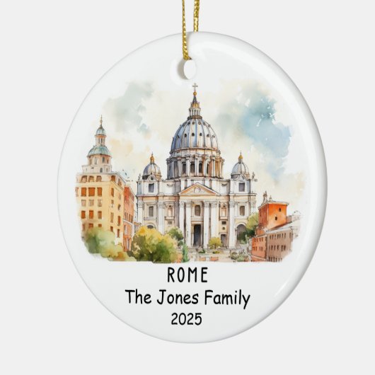 ローマパーソナライズされたオーナメント、イタリア セラミックオーナメント (左)