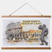 ローマビルド体ビルダーワークデザイン 吊り下げ型タペストリー (正面)