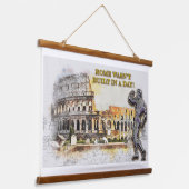 ローマビルド体ビルダーワークデザイン 吊り下げ型タペストリー (傾斜あり)