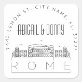 ローマプリアドレス封筒用シール スクエアシール (正面)