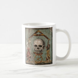 ローマポンペイのスカルのモザイク コーヒーマグカップ