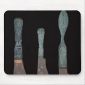 ローマポンペイc.100 BC-79の広告からの3本のナイフ マウスパッド (正面)