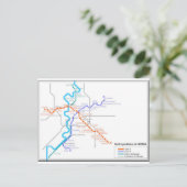 ローマメトロの地図 ポストカード (スタンド正面)