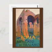 ローマメルカトディトラリアーノ、旧遺跡、イタリア旅行 ポストカード (正面/裏面)